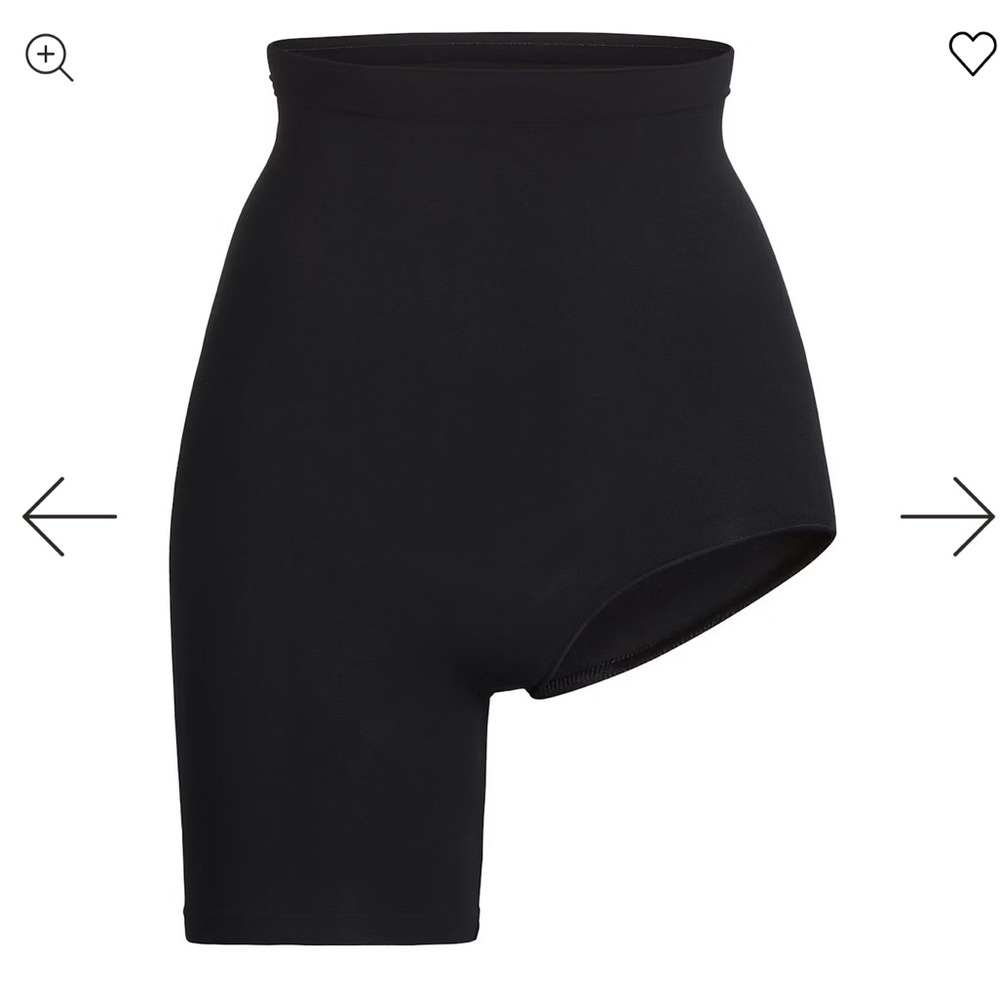 SKIMS Black High-Waisted Shapewear Shorts